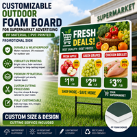 Letrero Promocional Personalizable para Exteriores, de Espuma, Material PP, Impresión en PVC, Resistente a los Rayos UV, Grosor de 2-10 mm, para Publicidad en Supermercados