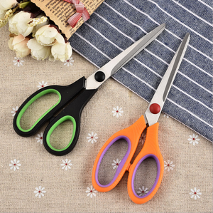 Tijeras pequeñas de tela con mango de goma de 8,5 pulgadas de acero inoxidable al por mayor, cuchillo para cortar papel de costura para el hogar, suministros de oficina - Product Image 4