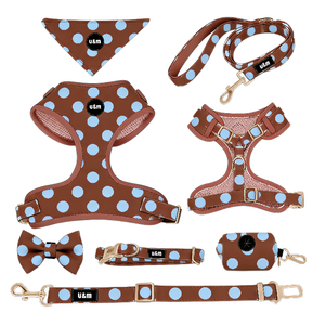 Nuevo Diseño <span class=keywords><strong>2026</strong></span>, Correa y Collar para Perros con Logotipo Personalizado de Lujo, Diseño Impreso, Arnés de Neopreno para Perros, Sin Tirones, Venta al Por Mayor - Product Image 4