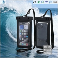 Nouvelle arrivée pour le camping : Pochette étanche en PVC avec grande fenêtre transparente pour téléphone portable, idéale pour la natation et la plongée