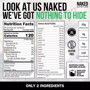 Proteína Aislada de Suero NAKED, 2 Ingredientes, 30g, Proteína de Animales Alimentados con Pasto, Cero Carbohidratos, Sin Sabor, Sin Denatuarizar, Sin OMG, Sin Soya, Sin Gluten - Product Image 5