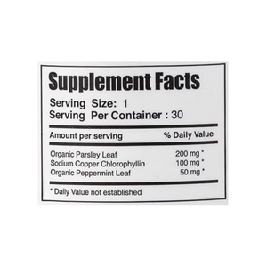 Pengiriman Cepat OEM Label Pribadi Kapsul Chlorophyll Body Magic Organik Daun Peterseli Segar Kesehatan Bau Badan Suplemen Alami - Product Image 2