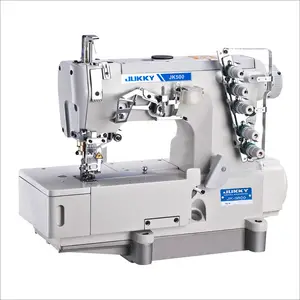 Machine à coudre professionnelle avec lit cylindrique, couverture pour t-shirt, bouton de protection interlock, pour machine à coudre