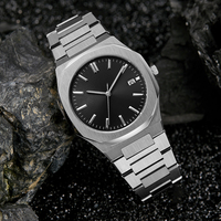 Montre-bracelet de luxe pour homme, marque de mode, 20 mm, aiguilles, mouvement à quartz, étanche 5 ATM, bracelet en acier inoxydable, verre à motif rayon de soleil