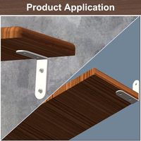 Supports d'angle robustes à 90 degrés blancs 2,5 mm, 6 pièces, en acier inoxydable, avec vis