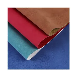 Soft retro dull polish Nubuck suede synthetic pu leather product for handbag belt packaging