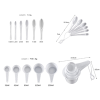 Tianjia — Mini cuillères à mesurer en plastique, 5 couleurs, précis, qualité alimentaire, outils de cuisson, 10 pièces