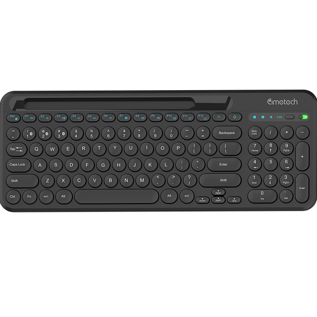 Hot Selling MULTI-DEVICE Teclado Ergonmico 98 Keys Clavier Sans Fil BT 2.4 Ghz Dual Modes Wireless Keyboard With Laptop Stand