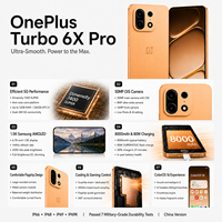 Smartphone OnePlus Turbo 6X Pro 5G original 2026, processeur Dimensity 7400, batterie Super 8000 mAh, charge rapide 80 W, NFC