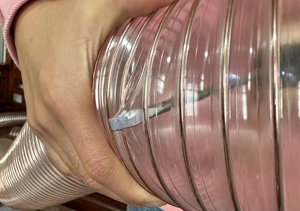 Polyurethane Transparent Wall Air Pu Steel Wire Duct <strong>Hose</strong> Abrasion Resistant Industrial Dust <strong>Suction</strong> <strong>Hose</strong>/ Ventilation Pipe - Product Image 3