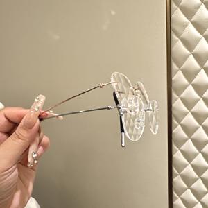 Montures de lunettes sans monture Tod's, verres ovales en résine, légères, unisexes, en titane à mémoire de forme, origine Danyang 23007 - Product Image 5