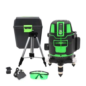 Land çapraz çizgi yeşil profesyonel ucuz lazer seviyesi 360 1mm/5m ile 1m tripod