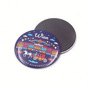 Premium Quality Custom Round Color <b>Fridge</b> Magnet Button Badge Magnetic Pictures for Refrigerator - Product Image 2