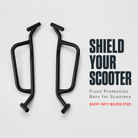 Nouvelle barre de protection avant en acier inoxydable pour scooter, compatible avec les moteurs GY6 des modèles Tank 150, 180, 200