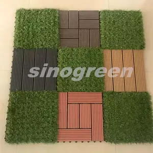 Tapete de gramado de gramado de decoração caseira, tapete de plástico sintético de grama artificial 30x30cm