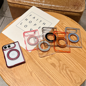 เคสโทรศัพท์อะคริลิคใสแบบแม่เหล็กพร้อมขายึดโลหะสีพรีเมียมสำหรับ iPhone Duo Fold - Product Image 2