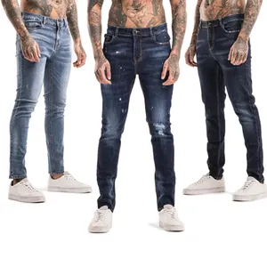 Mode Original High Waist Wide Leg Denim Jeans Herren Baggy Slim Fit Stock Stack Herren Jeans