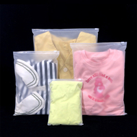 Emballage imprimé pour t-shirt, sac pour vêtements, emballage plastique, fermeture éclair coulissante, sac à fermeture éclair givré personnalisé pour vêtements