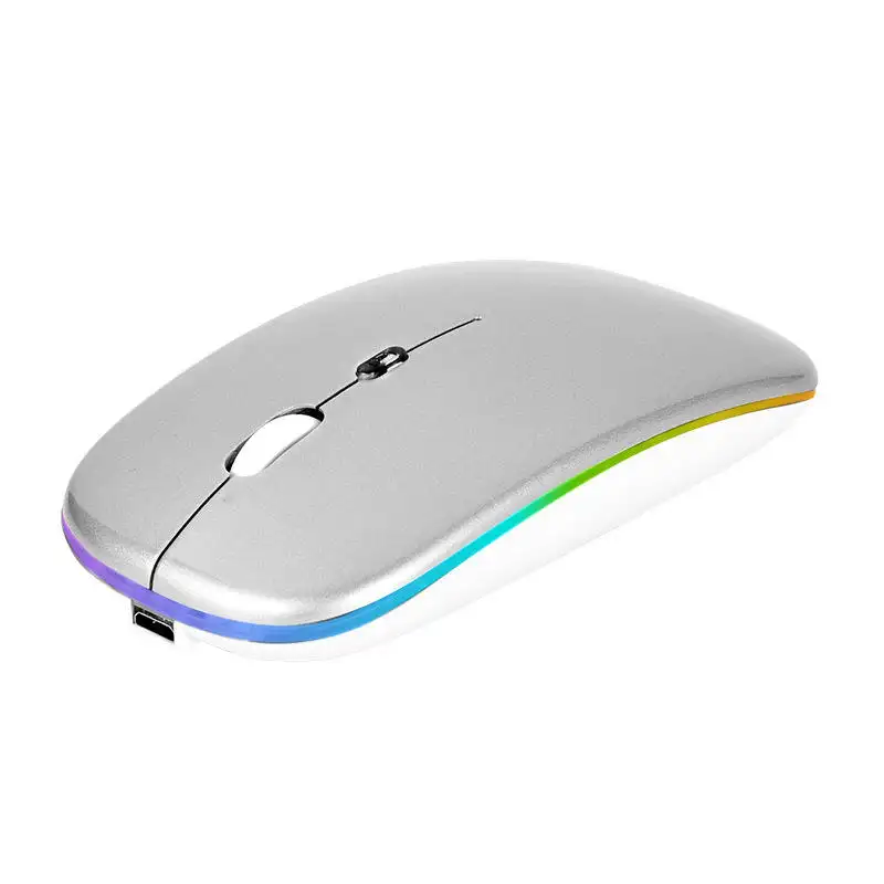 Draadloze Muis Bt Rgb Oplaadbare Muis Draadloze Computer Led Achtergrondverlichting Ergonomische Gaming Muis Voor Laptop Pc