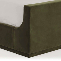 Ensemble de chambre à coucher de luxe en tissu au design moderne personnalisé, meubles d'intérieur, lit rembourré Queen ou King