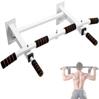 Support de barre de poussée en métal pour exercices physiques à domicile avec poignée antidérapante Barre de traction super résistante et portante