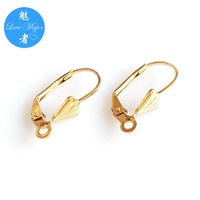 Crochets de boucles d'oreilles en acier inoxydable plaqué or sous vide, composants de bijoux pour la fabrication d'accessoires DIY