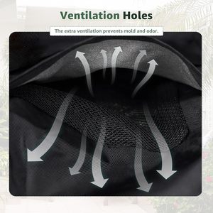 Commercio all'ingrosso Oxford esterno altalena sedia appesa guscio d'uovo copertura antipolvere Patio sedia a dondolo con supporto parapioggia - Product Image 5