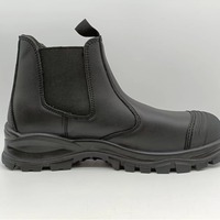Chaussures de travail pour hommes en cuir noir de qualité, antidérapantes, anti-écrasement, à embout d'acier, personnalisables, style décontracté, fabrication originale