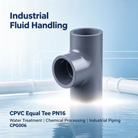 Raccord de tuyauterie industriel DIN Standard CPVC Equal TEE CPG006 20-225mm ERA PN16 avec WRAS CE