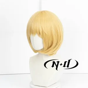 Peluca de Cosplay de <span class=keywords><strong>Armin</strong></span> Ackerman de Ataque a los Titanes, Peluca Corta Rubia de Alta Calidad, Fibra Resistente al Calor de Alta Temperatura - Product Image 4