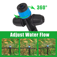 13cm Dubbele Vergrendelmoer Gaten Bubbler Grondsteker Sprinkler voor Kas Fruit Groente Teelt Tuin Micro Spray Irrigatie