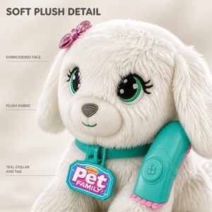 SY Nouveauté : Ensemble de jouets interactifs en peluche chiot qui fait <span class=keywords><strong>des</strong></span> crottes avec accessoires de toilettage et boîte de transport pour jeu de rôle pour enfants - Product Image 4