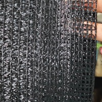 Filet d'ombrage noir en HDPE tissé pour jardin et agriculture, 70 % anti-UV, taux d'ombrage 60 %, en promotion