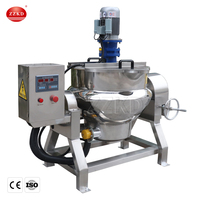 Industriële Gas/Elektrische Jas Waterkoker Met Agitator Mixer Dubbelwandige Ketel Fruit Jam Kookgerei Met Planetaire