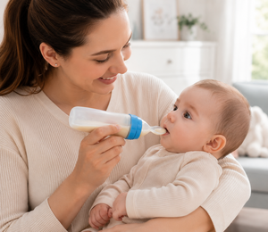 Cuchara <span class=keywords><strong>de</strong></span> Silicona para Alimentar Bebés <span class=keywords><strong>de</strong></span> 120 ml, Biberón con Cuchara y Base <span class=keywords><strong>de</strong></span> Succión - Product Image 3