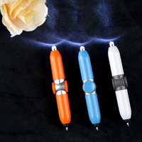 Stylo Bille Multifonctionnel LED Lumineux Anti-Stress Rotatif avec Fidget Spinner et Stylet Lumineux – Cadeau Promotionnel Personnalisé en Plastique