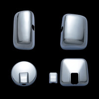 Coque extérieure de rétroviseur chromée durable, ensemble de 4 pièces, garniture extérieure pour camion Isuzu Forward 2007-2023