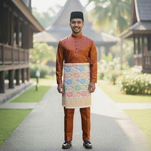 Kilang OEM, fabrication en gros de vêtements malais modernes en satin premium sans repassage, production de marque privée, conception personnalisée, marque de créateur, vêtements en gros - Product Image 3