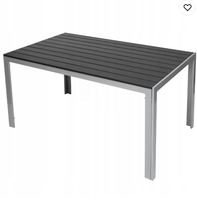 Ensemble de salle à manger de jardin de style français 7 pièces avec pieds coniques de table rectangulaires en carreaux de céramique et chaises de salle à manger pliantes à 7 positions