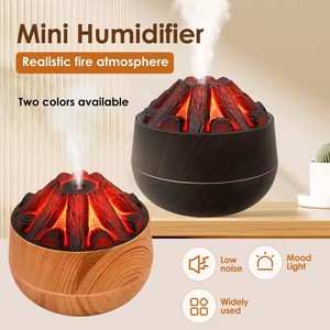 Humidificateur à charbon de bois artificiel de 300ml pour la maison, diffuseur d'arômes, pulvérisateur de brume, mini diffuseur avec veilleuse - Product Image 2
