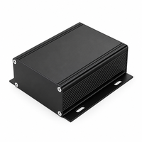 Boîtier en aluminium extrudé 96*39mm à ailettes latérales, corps plat, 4 emplacements de montage, boîtier coulissant pour PCB, longueur personnalisable, boîte de contrôle IP54