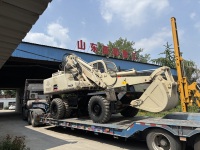 Excavatrice sur pneus d'occasion YH-210-E avec moteur Cummins, boîte de vitesses et moteur haute performance, garantie 1 an