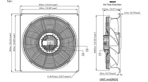 Ventilateur de refroidissement Delta GTW071HUU26E ESS pour centre de données HVAC, large plage de tension, ventilateur axial EC de 710 mm avec plaque de montage carrée - Product Image 4