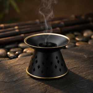 Metal Bakhoor <b>Burner</b> Decorative <b>Cone</b> Shape Charcoal <b>Incense</b> Holder Arabic Home Fragrance <b>Burner</b> for Ramadan - Product Image 3