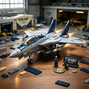 Set de Bloques de Construcción MOC del Avión de Combate F-14 Tomcat - Edición Aniversario de 1250 Piezas, Modelo de Avión para Armar, Juguete de Ladrillos para Adultos - Product Image 2