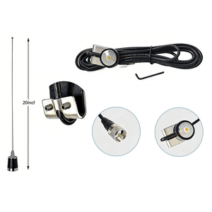 Support de base d'antenne de communication avec connecteur NMO 3/4'' et câble RG58 de 5M avec connecteur PL259 - Product Image 2