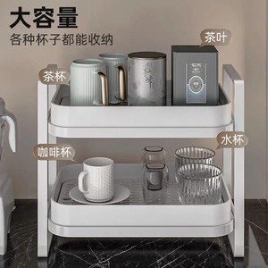 Cup Storage <b>Rack</b> Three Tier 47cm H White Tray For Kitchen Dishware Organization <b>Draining</b> <b>Rack</b> - Product Image 4