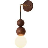 Lampes murales LED en noyer antique, style moderne, lampes murales suspendues de luxe pour salon