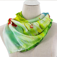 Écharpe en soie de mûrier 100% personnalisée, imprimée numériquement/à couleur unie, motif floral, 35'' carrée, douce pour la peau, pour femmes
