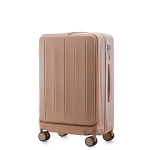 <span class=keywords><strong>Valise</strong></span> de <span class=keywords><strong>cabine</strong></span> de luxe classique à ouverture frontale 28 pouces avec 4 roues pivotantes, porte-gobelet et compartiment pour ordinateur portable tendance - Product Image 3